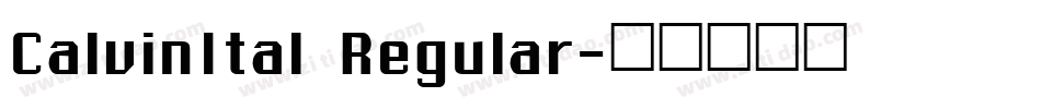 CalvinItal Regular字体转换